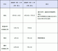 光云大学2016年9月本科招生简章